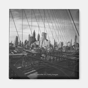 Cityscape through bridge cables magnet