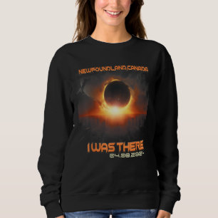 Cityscape Total Solar Eclipse 2024 Newfoundland Ca Sweatshirt