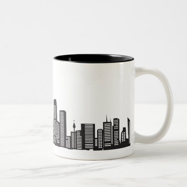 Cityscape Two-Tone Coffee Mug (Right)