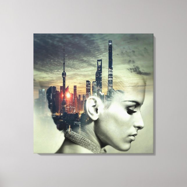 Cityscape Women Canvas Print (Front)