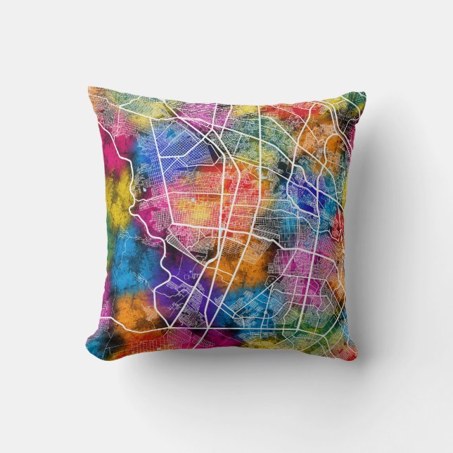 Ciudad Juárez Mexico Map Cushion (Front)