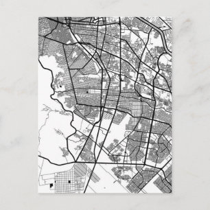 Ciudad Juárez Mexico Map Postcard
