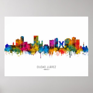Ciudad Juárez Mexico Skyline Poster