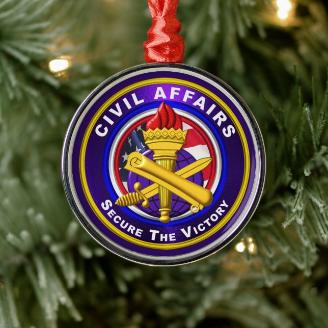 Civil Affairs Christmas Metal Tree Decoration (Tree)