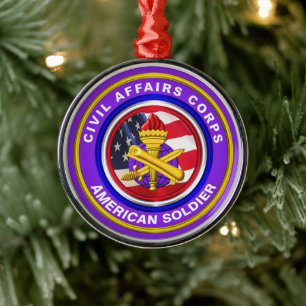 Civil Affairs Christmas  Metal Tree Decoration