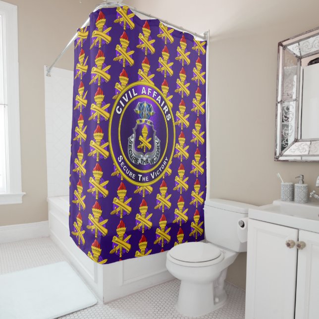 Civil Affairs Shower Curtain (In Situ)