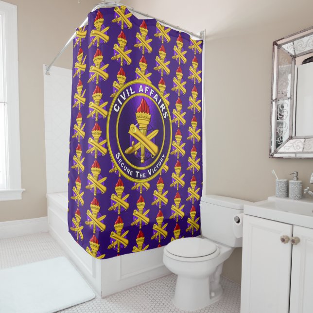 Civil Affairs Shower Curtain (In Situ)