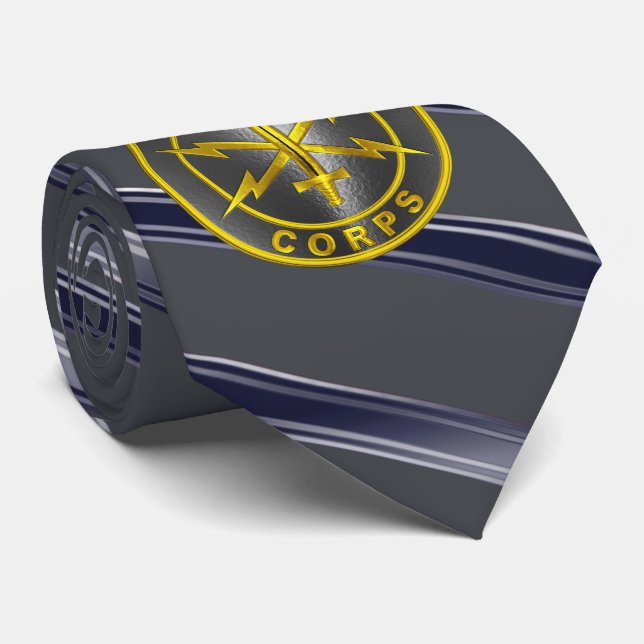 Civil Affairs Veteran  Tie (Rolled)