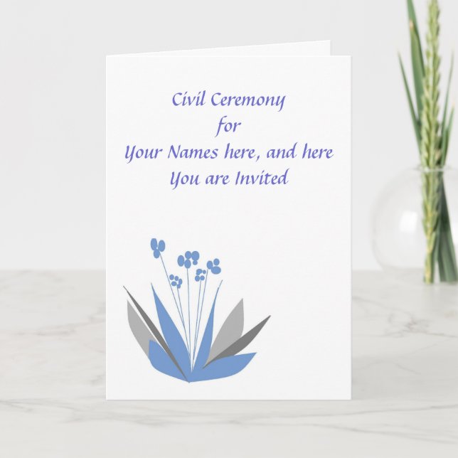 Civil Ceremony Invitation (Front)
