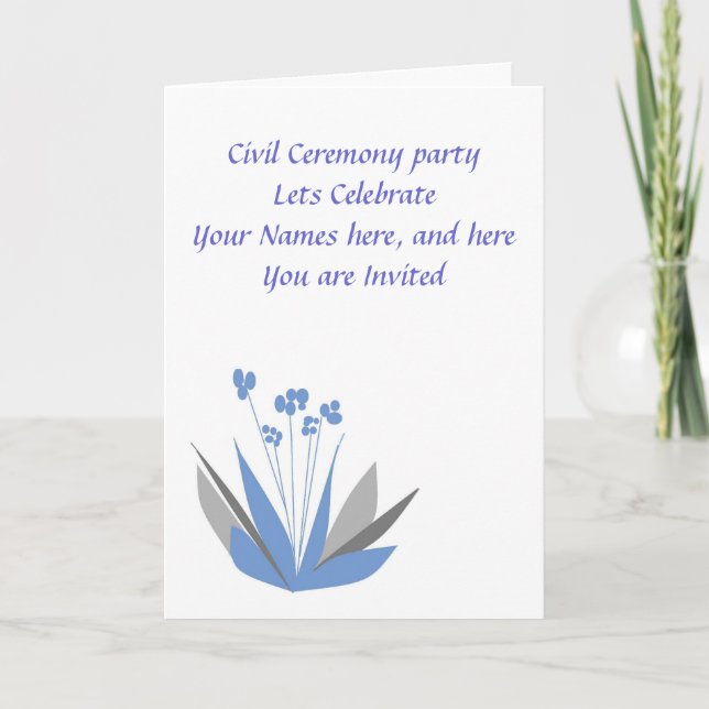 Civil Ceremony Party Invitation (Front)