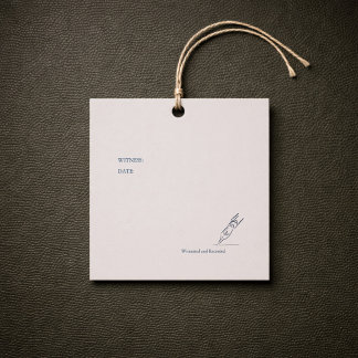 Civil Ceremony Registration Favour Tags