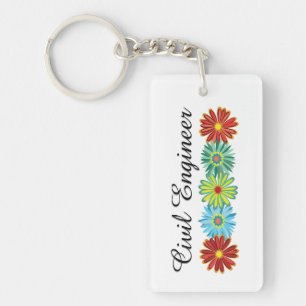 Civil Engineer Asters Key Ring