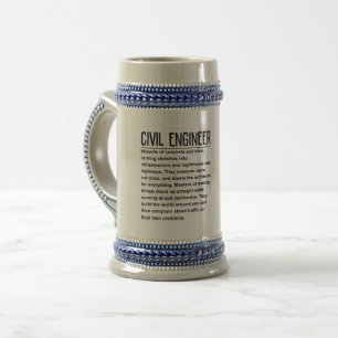 Civil engineer beer stein