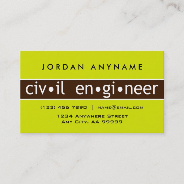 Civil Engineer Business Card (Front)