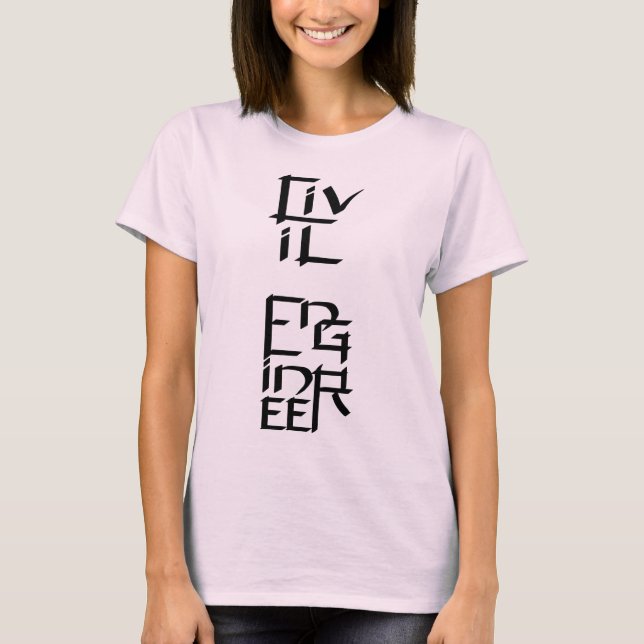 Civil Engineer Character T-Shirt (Front)