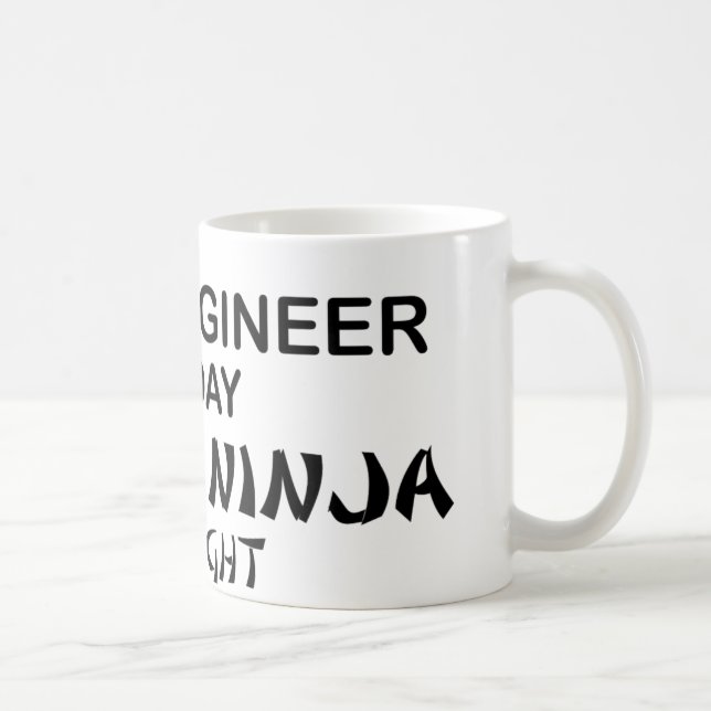 Civil Engineer Deadly Ninja by Night Coffee Mug (Right)