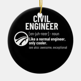 Civil Engineer Definition Funny Civil Engineering Ceramic Tree Decoration