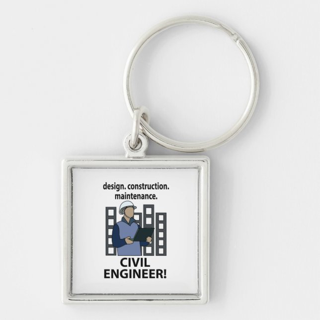  Civil Engineer Design Construction Civil Engineer Key Ring (Front)