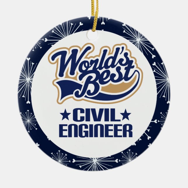 Civil Engineer Gift Ornament (Front)