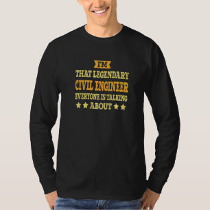 Civil Engineer Job Title Employee Worker Civil Eng T-Shirt