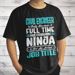 Civil Engineer Job Title Profession Engineering  T-Shirt