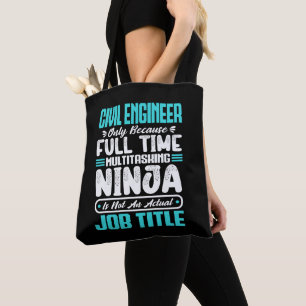 Civil Engineer Job Title Profession Engineering  Tote Bag