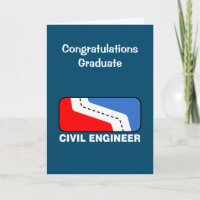 Civil Engineer League Graduation card