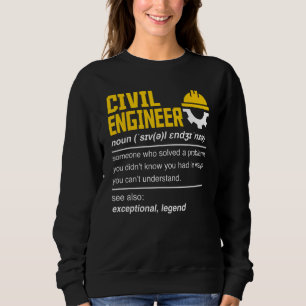 Civil Engineer Noun   Civil Engineer Engineering Sweatshirt