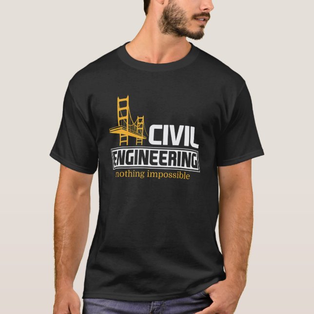 Civil Engineer Structural Engineering Mechanical E T-Shirt (Front)