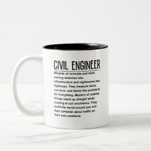 Civil engineer Two-Tone coffee mug