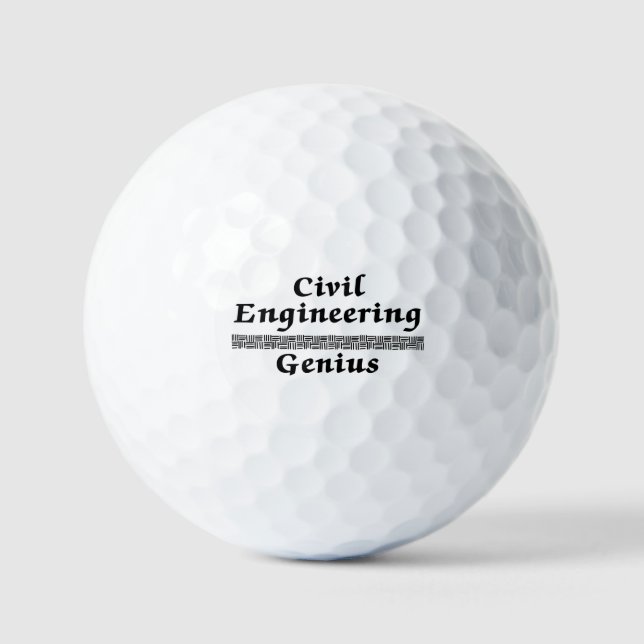 Civil Engineering Genius Golf Balls (Front)