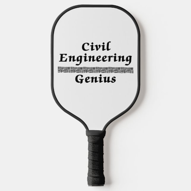 Civil Engineering Genius Pickleball Paddle (Front)