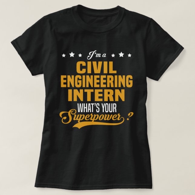 Civil Engineering Intern T-Shirt (Design Front)