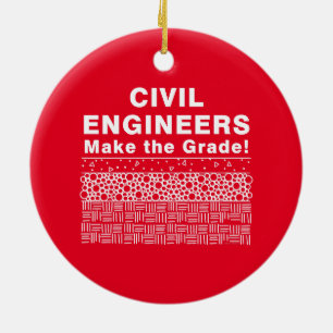 Civil Engineers Make The Grade Ceramic Tree Decoration