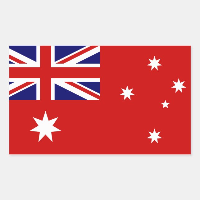 Civil Ensign of Australia Rectangular Sticker (Front)