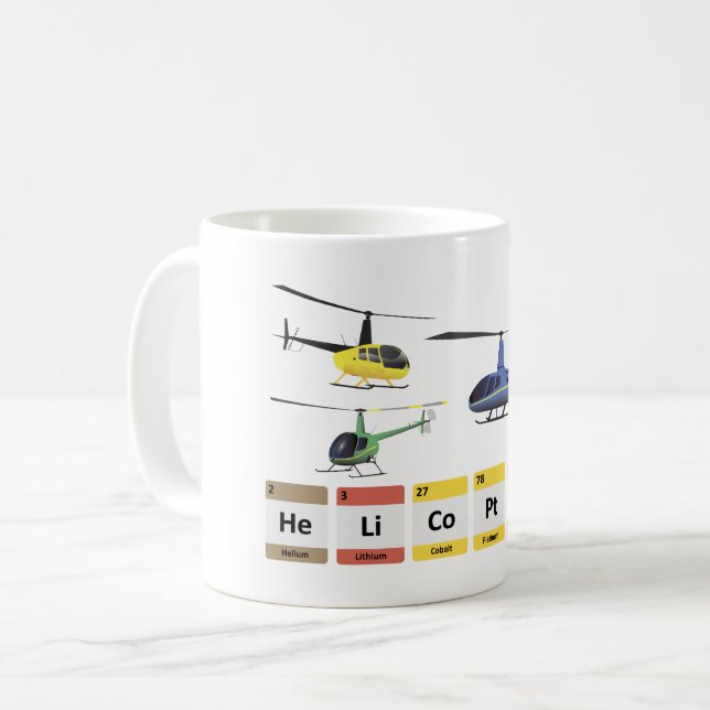 Civil Light Helicopters Chemistry Coffee Mug (Front Left)