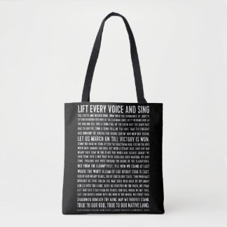 Civil Rights Lift Every Voice and Sing Poetry Tote Bag
