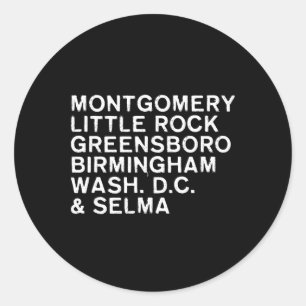 Civil Rights Movement Inspirational Black History Classic Round Sticker