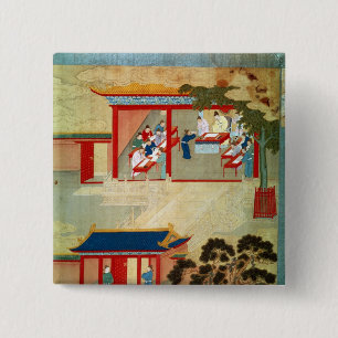 Civil Service Exam Under Emperor Jen Tsung 15 Cm Square Badge