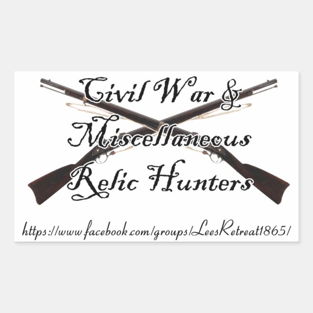 civil war and misc relic hunters decal rectangular sticker (Front)