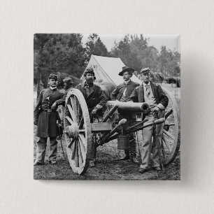 Civil War Artillery, 1860s 15 Cm Square Badge
