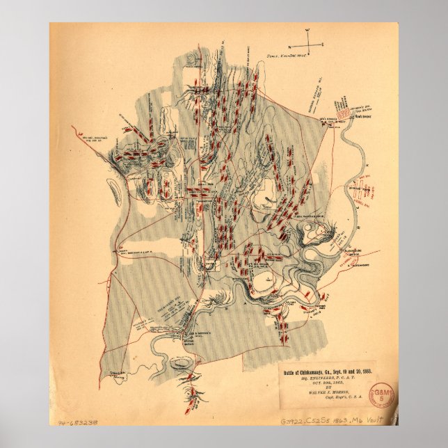 Civil War Battle of Chickamauga Sept 19 & 20 1863 Poster (Front)