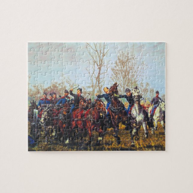 Civil War Battle Scene 1887 William T Trego Jigsaw Puzzle (Horizontal)