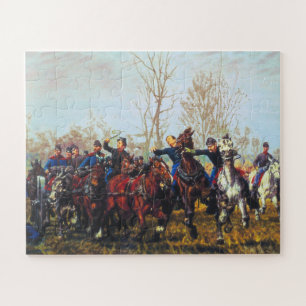 Civil War Battle Scene 1887 William T Trego Jigsaw Puzzle