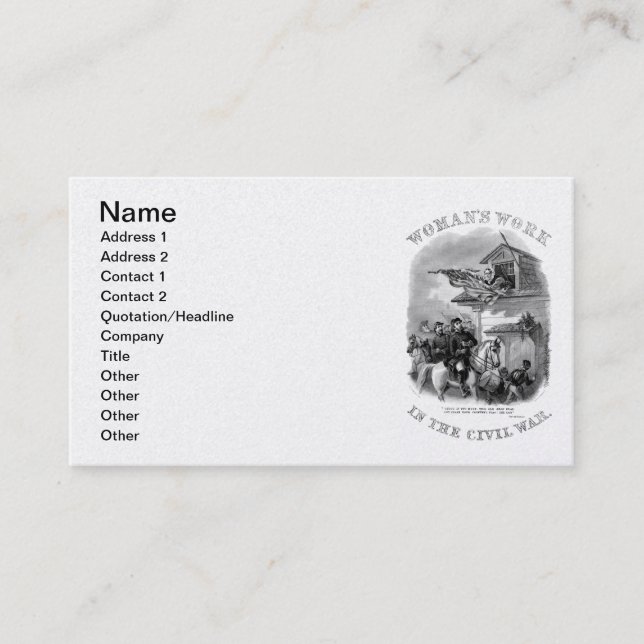 Civil War Business Card (Front)
