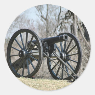 Civil War Cannon Classic Round Sticker