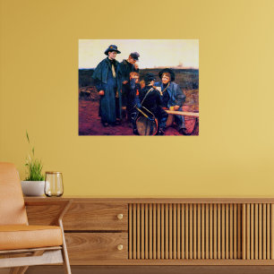 Civil War Drummer Boys Playing Cards Julian Scott Poster