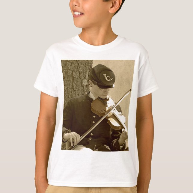 Civil War Fiddle Player T-Shirt (Front)