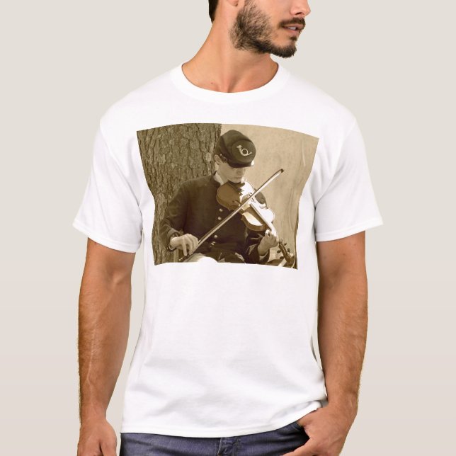 Civil War Fiddle Player T-Shirt (Front)
