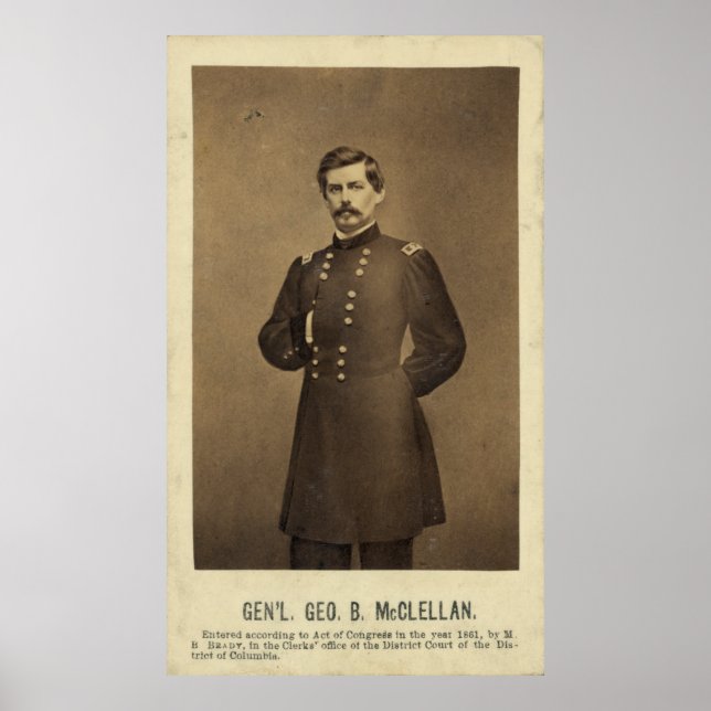 Civil War General George B McClellan Print (Front)